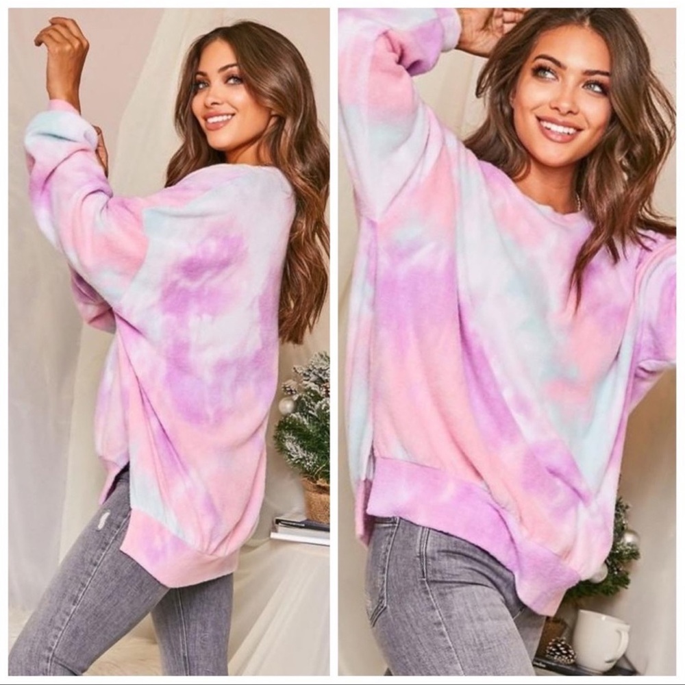 Tie-dye cotton candy ultra soft sweatshirt